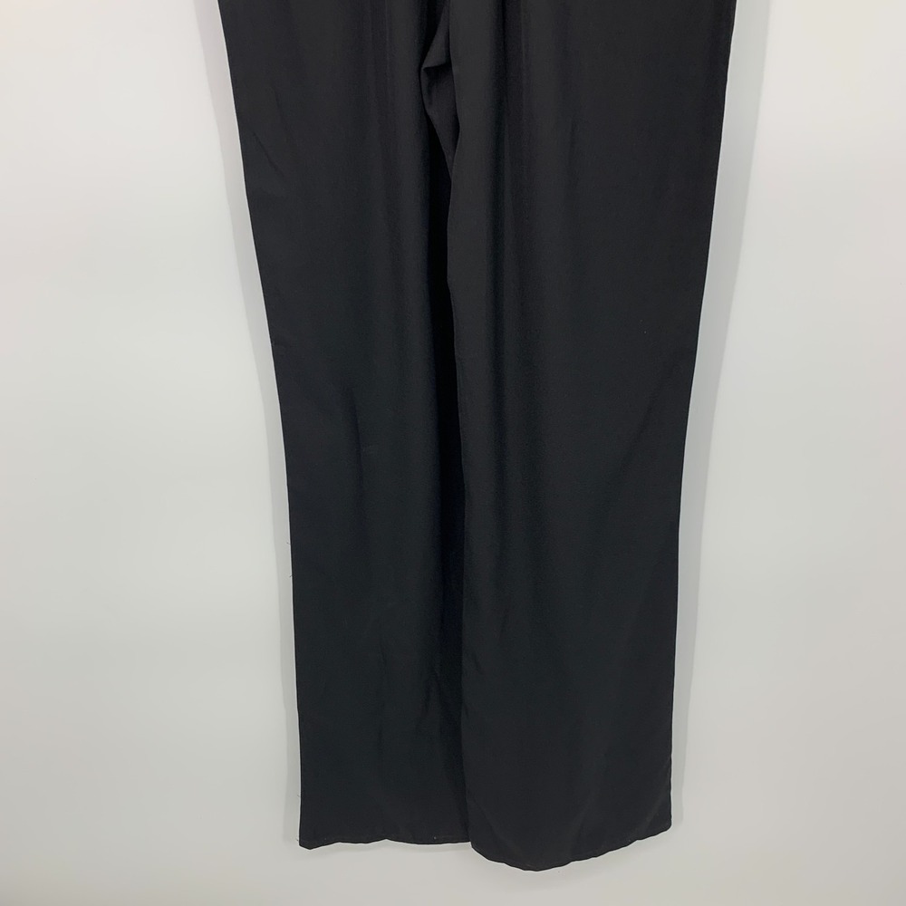 Missguided Jumpsuit Womens Size 2 Black Lace Plunge V Neck Long Sleeve Straight - Picture 13 of 13